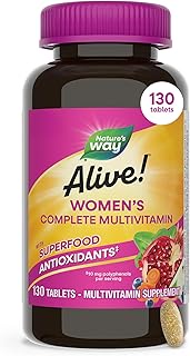 Nature's Way Natures Way Alive! Women's Energy Complete Multivitamin, High Potency B-vitamins, 130 T
