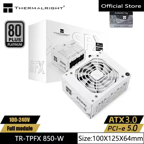 Thermalright TR-TPFX850-W White Chassis power supply，modulo completo medaglia SFX platino, supporto 