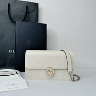 GUCCI 全新奶油白鏈帶WOC