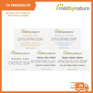 Mild By Nature Soap  ( Exfoliating Bar Soap / African Black Bar Soap / Detoxifying Clay Bar Soap / C