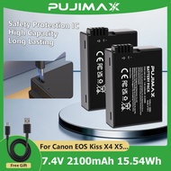 PUJIMAX LP-E8 Type‑C Direct Charging Battery 2100mAh Full Decoded Safe Leakage Proof For Canon EOS R