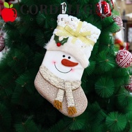 CORDELLGM Christmas Socks, Hanging Large Capacity Christmas Candy Bag, Durable Santa Claus Reusable 
