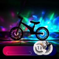 kids' balance bike accessories: flower drum lights and colorful tire lights for night rides