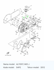 Baut Topi Dudukan Plat Seng Tutup Bearing Bak CVT 95022-06010 Mio J