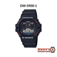 100% Original Casio G-Shock DW-5900-1 Black Resin Band Men Sport Watch