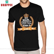 No Man Is Perfect Except Those Born In 1981 Tshirt Sm For Boyfriend O-Neck Cotton T-Shirt