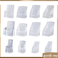 [PerfkMY] Acrylic Brochure Holder, Flyer Holder, Transparent Display Stand, Countertop Organizer for