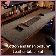 Desk Mat Computer Desk Mat Cotton Linen Texture Leather Tablecloth Writing Desk Mouse Pad Desk Mat O
