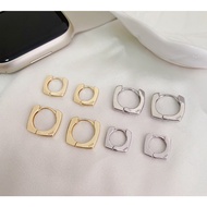 117_goodgift_station-Square hoop s925 earrings 925 Sterling Silver Lock Type