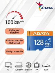 Adata Micro Sd卡256gb、128gb、64gb、32gb、16gb閃存卡a1記憶卡class 10 Tf卡,最高100mb/s速度,適用於手機