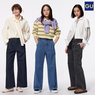 【Direct From Japan】GU Denim Tucked Trousers Pants