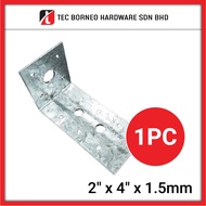 TEC 2" x 4" x 1.5mm Chrome Galvanized Iron (GI) L Bracket C Channel Mild Steel Roofing Screwing Besi Atap Bumbung 托架