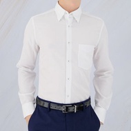 G2000 - 【免熨系列】男士 全棉鈕扣領有袋斜紋恤衫 (白色)