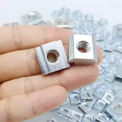 200p Slider T-nut M3 M4 M5 M6 M8 Block Square T-Track Slot Sliding Hammer Nuts for Connection Alumin