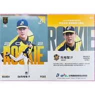 Ruan Yuzhi Newcomer Card RC70 Chinese Professional Baseball 2022 Player Citic Brothers 2023 CPBL Ele