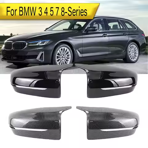 Pair Car Side Wing Rearview Mirror Cover For BMW 3 4 5 7 8-Series G20 G21 G28 G11 G12 G14 G15 G16 G3