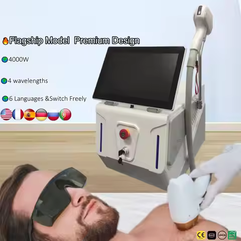 Pro 2025 Painless Diode Laser Hair Removal Machine 600W-1600W｜4 Wavelengths (755nm/808nm/940nm/1064n