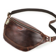 New store openingCONTACTS Genuine Leather Men Waist Bag Designer Password Lock Travel Waist Fanny Be