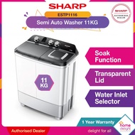 Sharp Semi-Auto Washing Machine 11kg ESTP1116