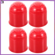 4 Pcs Truck Accessories Has Trailer Hitch Cover Protector 6.50X6.00X6.00CM Red ouxuanmei