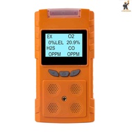 【Fast Delivery】Portable Gas Leak Monitor Gauge Sound Alarm LCD 4 in 1 O2 CO H2S EX Gas Detector