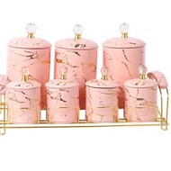 ISLAN 7-in-1 Luxury Ceramic Spice Set Sultan Ceramic Spice Container/