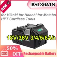 BSL36A18 18V/36V 3/4/5/6Ah Multi-Volt for Hikoki for Hitachi for Metabo HPT Cordless Tools Rechargea