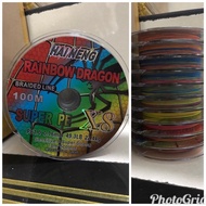 Senar Pancing PE X8 Sensitive & Super Strong Hai Neng Rainbow Dragon