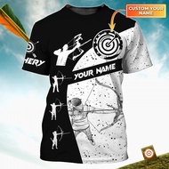 Unisex 3D Archery T-shirt Archery Team Player Shirt Customized Casual Loose Breathable Exercise Top