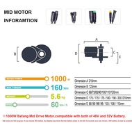 BAFANG BBSHD BBS03 48V 1000w Mid Drive Kit with Large Capacity Lithium Battery(Optional) 8fun Electr