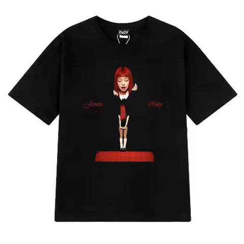 New in JENNIE Ruby 2025 New Album Fashion T Shirt KPop Men Women Y2k Oversized short sleeve T-shirts