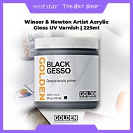 Golden Black Gesso , Acrylic Primer | 237ml [Weststar The Art Shop]