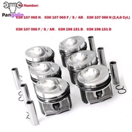 6pcs Engine Pistons Rings Set For Porsche Cayenne VW Passat Audi Q7 VR6 3.6L FSI 03H107065N 03H10706