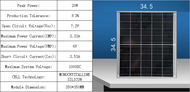 แผงโซลาร์เซลล์ monocrystalline solar cell 6V/12V/18V  6W/10W15W/20W/30W