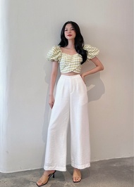 [HCM]Quần Đũi Trắng Ống Suông 2 Lớp (Có Lót Bên Trong) - HOO DESIGN - Q001