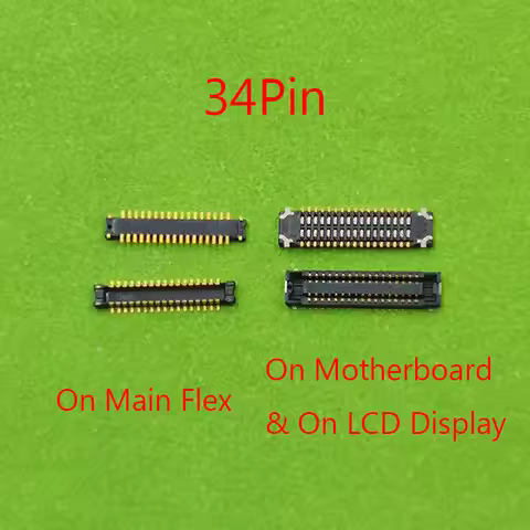 2pcs 34pin LCD Display FPC Connector for Samsung Galaxy A20 A205 A205F A40S A3050 A3058 A407F Screen