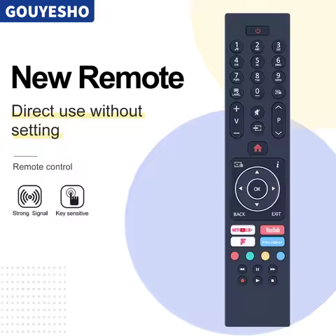 NEW RC43137P Replacement Remote Control For Bush Digihome Finlux Techwood Electriq Smart TV's