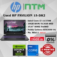 #HP112 USED HP PAVILION 15 Performance Gaming Laptop intel i7-11370H 16GB 512GB SSD NVIDIA RTX3050 4