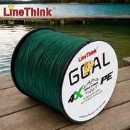 Line LineThink 1,000m PE Braided Fishing Line Multi-Filament 4-Line Fishing Carp 10 12 15 20 25 30 3