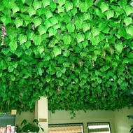 2.3M Long Artificial Green Ivy Leaf Garland Plants / Fake Foliage Rattan string /  Plastic Creeper I