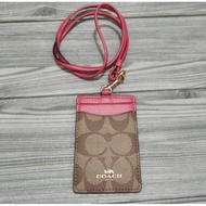 COACH New York Signature id card holder lanyard