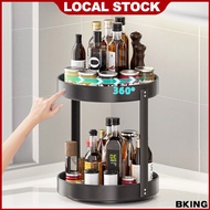 Kitchen Organiser Spice Rack Condiments Organizer Sauce Rack Lazy Susan Rotating Tray 廚房 置物架
