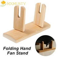 MXMUSTY Folding Hand Fan Stand, Traditional Stylish Bamboo Display Holder, Wedding Decoration Bamboo Durable Chinese Traditional Fans Accessories Home Decoration