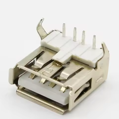 10pcs/lot USB 2.0 G54 4Pin A Type Female Socket Connector 2 feet 90 degree Data Transmission Chargin