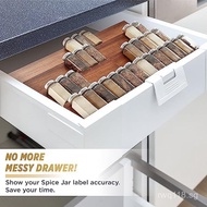 Drawer Storage Rack Spice Rack Spice Rack Tray Wooden Spice Tray Spice Rack Drawer4Solid Wood Layer 