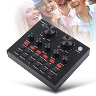 V8 Live Sound Card, Audio Mixer USB External Sound Card Headset Microphone Sound Card Live Broadcast