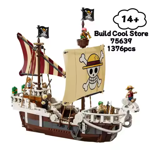 MINISO One Piece 75639 Thousand Sunny Ship Character Model Scale Christmas and Halloween Gifts ...