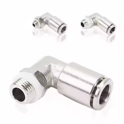 Copper Plated Nickel Quick Insertion Pneumatic Oil Nozzle Hose Connector PL Metric Thread M6*0.75 M1