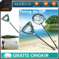 (BERKUALITAS) Jaring Pancing Penangkap Ikan Triangle Shape with Rod 1.5M Multifungsi / jaring panciu