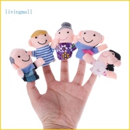 LIVI 6PCS Kids Baby Family Finger Puppets Plush Cloth for Doll for Play Game Learn St